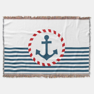 Nautical design throw blanket