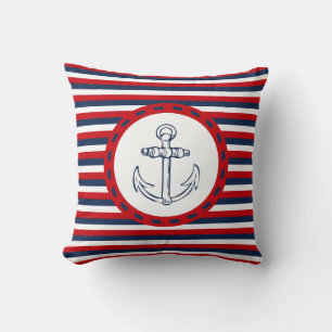 Nautical design throw pillow
