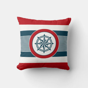 Nautical design throw pillow