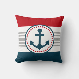 Nautical design throw pillow