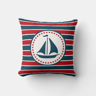 Nautical design throw pillow