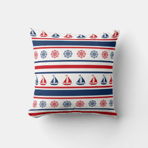 Nautical design throw pillow