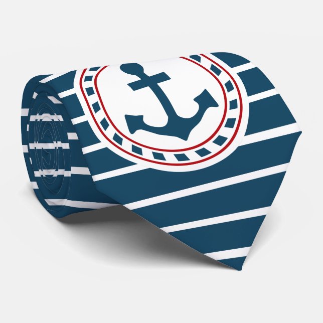 Nautical design tie (Rolled)