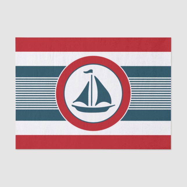 Nautical design tissue paper (Front)