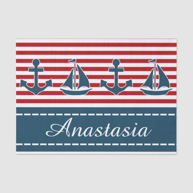 Nautical design tissue paper (Front)