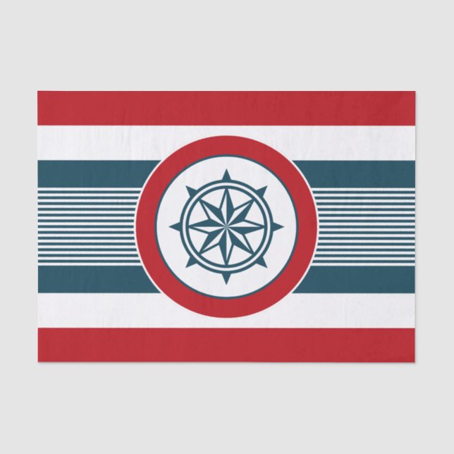 Nautical design tissue paper (Front)