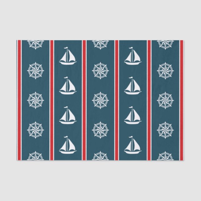 Nautical design tissue paper (Front)