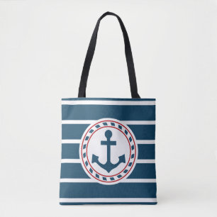 Nautical design tote bag
