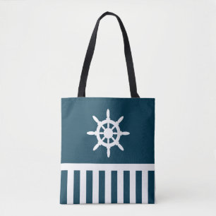 Nautical design tote bag