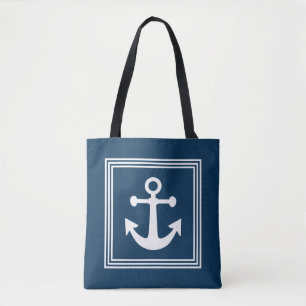 Nautical design tote bag