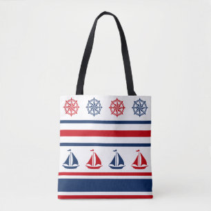 Nautical design tote bag