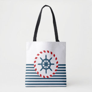 Nautical design tote bag