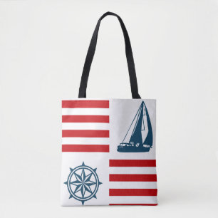 Nautical design tote bag