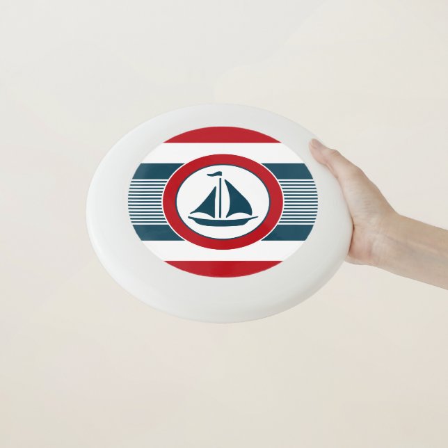 Nautical design Wham-O frisbee (In Hand)