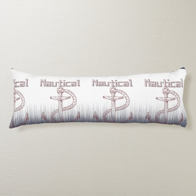 NAUTICAL DESIGN WITH ANCOR  INVITATION BODY PILLOW (Front)