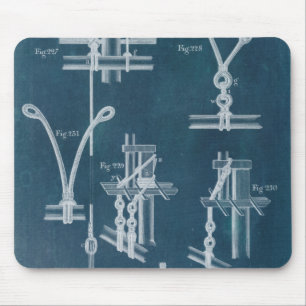 Nautical Detail Blueprint IV Mouse Pad