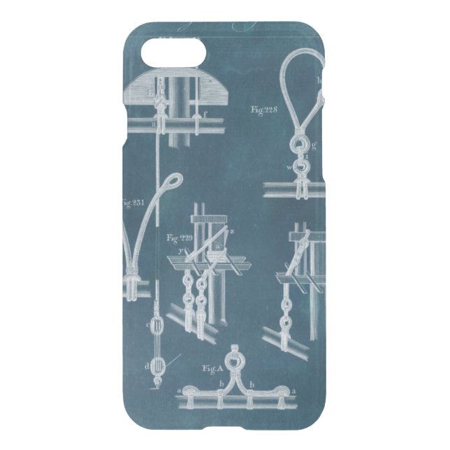 Nautical Detail Blueprint IV Uncommon iPhone Case (Back)