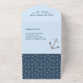 Nautical Diaper Raffle and Baby Shower All In One Invitation (Outside)