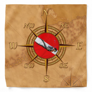Nautical Dive Compass Bandana