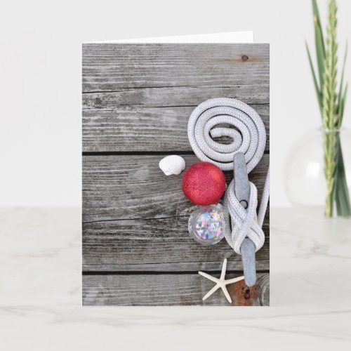 Nautical Dock with Ornaments Card