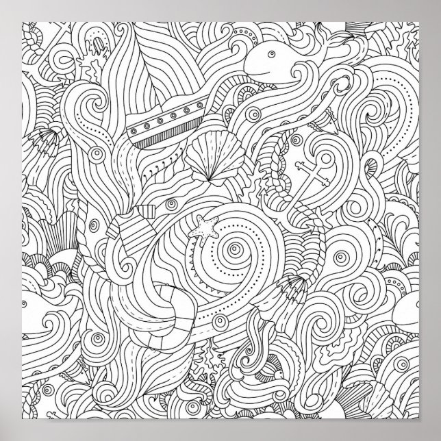 Nautical Doodle 2 Poster (Front)