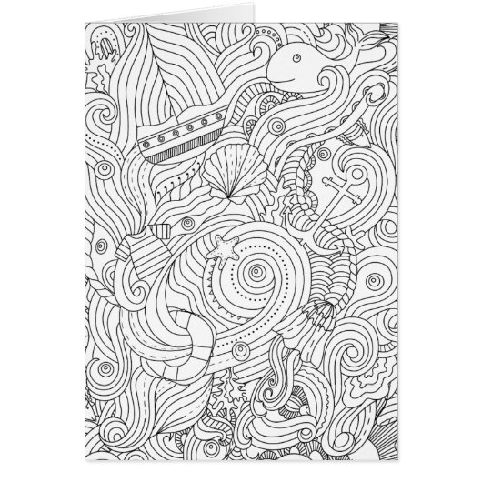 Nautical Doodle Cards (Front)