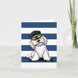 Nautical Doodle Dog Greeting Card
