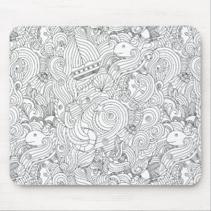 Nautical Doodle Mouse Pad