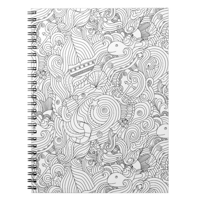 Nautical Doodle Notebook (Front)