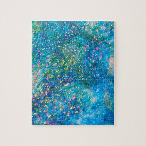 Nautical Dreamy Glitter Epoxy Abstract Jigsaw Puzzle