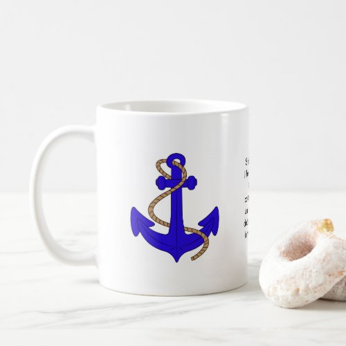 Nautical Elegance _ Anchor Print Coffee Mug