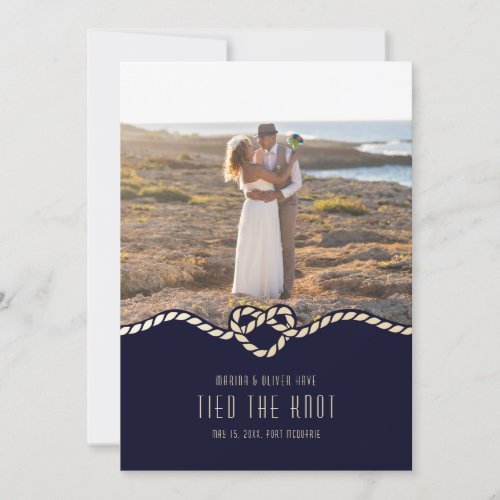 Nautical Elopement Announcement