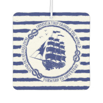 Nautical Emblem With Sailing Ship Air Freshener