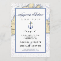 Nautical Engagement Party Martha's Vineyard Invitation