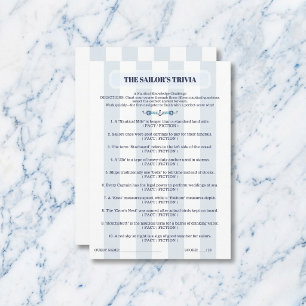 Nautical Fact or Fiction Game (Downloadable) Card