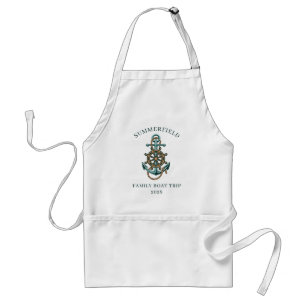 Nautical Family Reunion Boat Trip Custom Adult Apron