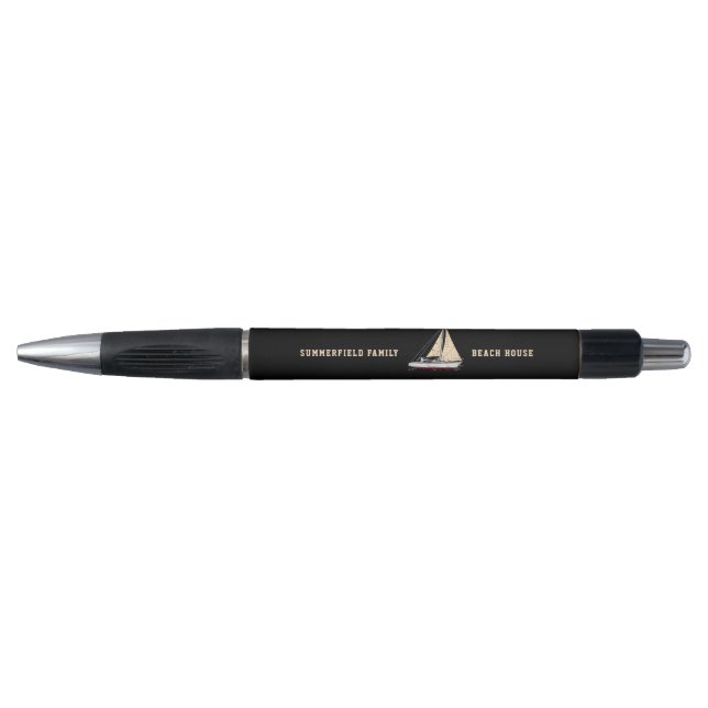 Nautical Family Seaside Beach House Custom Boating Pen (Front)