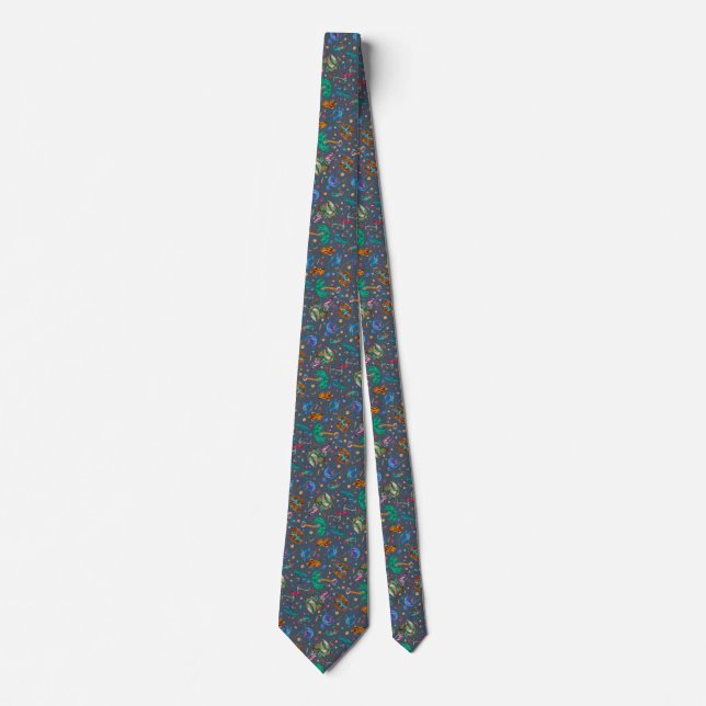 Nautical fantasy Christmas Neck Tie (Front)