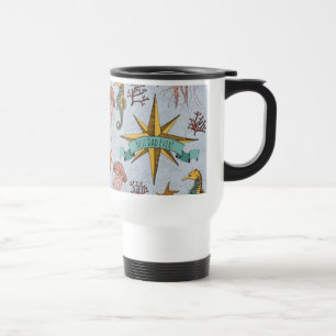 Nautical Father's Day Ocean Life Photo & Text Travel Mug