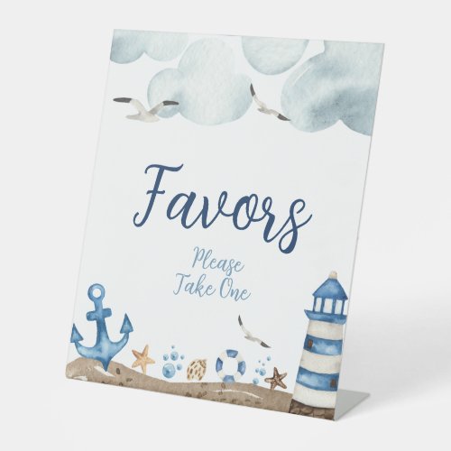 Nautical Favors Baby Shower Sign