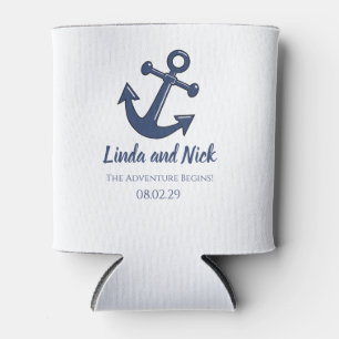 Nautical Favors The Adventure Begins Can Cooler