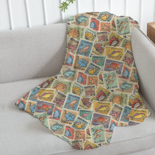 Nautical Fisherman's Fleece Blanket