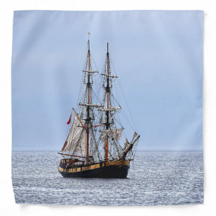 Nautical Fishing Boat Blue Skies Bandana
