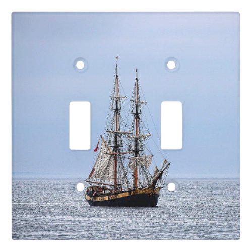 Nautical Fishing Boat Blue Skies Light Switch Cover