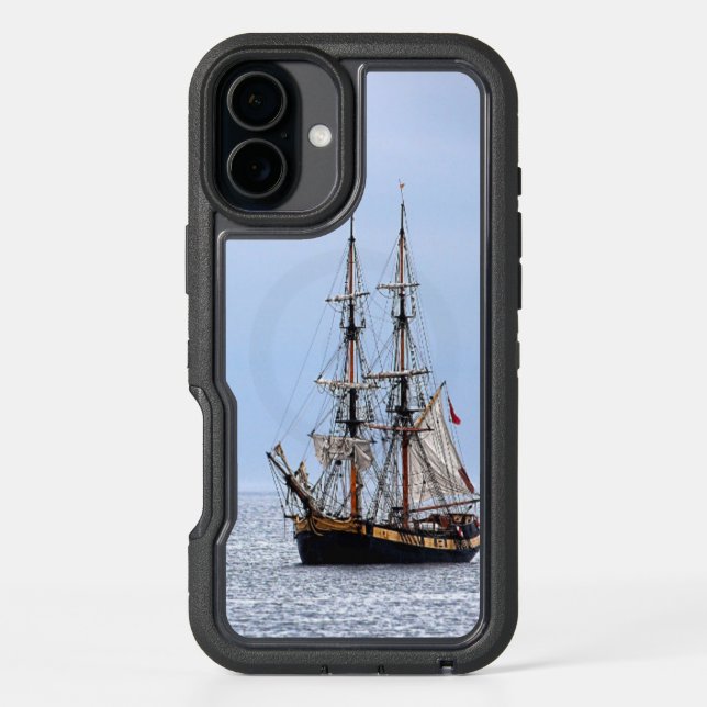 Nautical Fishing Boat Blue Skies Otterbox iPhone Case (Back (Black))