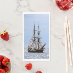 Nautical Fishing Boat Blue Skies Paper Guest Towels