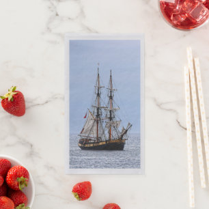 Nautical Fishing Boat Blue Skies Paper Guest Towels