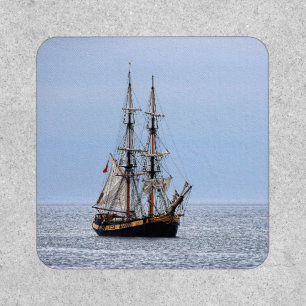 Nautical Fishing Boat Blue Skies Patch