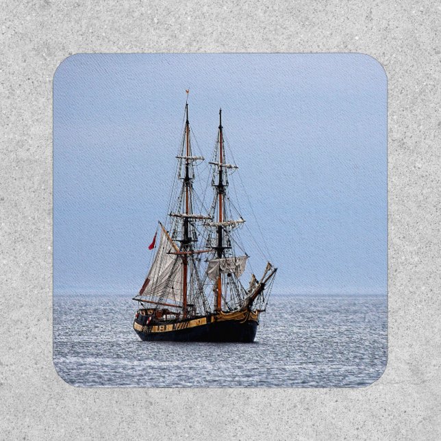 Nautical Fishing Boat Blue Skies Patch (Front)