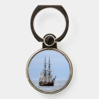 Nautical Fishing Boat Blue Skies Phone Ring Stand